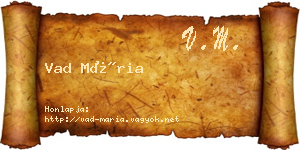 Vad Mária névjegykártya