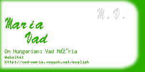 maria vad business card